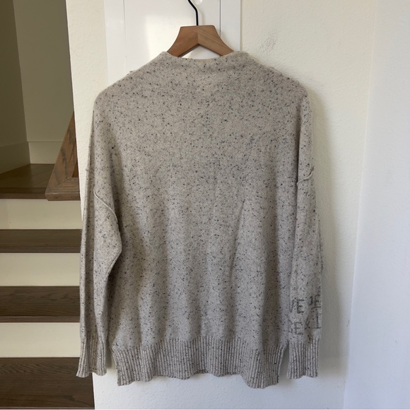 Pilcro Anthropologie Cashmere Speckled Star Motif Sweater in Grey - Picture 4 of 9